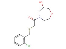 4-{[(2-chlorobenzyl)thio]acetyl}-1,4-oxazepan-6-ol