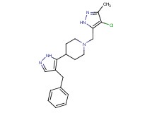 4-(4-benzyl-1H-pyrazol-5-yl)-1-[(4-chloro-3-methyl-1H-pyrazol-5-yl)methyl]piperidine
