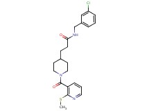 N-(3-chlorobenzyl)-3-(1-{[2-(methylthio)-3-pyridinyl]carbonyl}-4-piperidinyl)propanamide