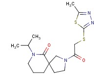 7-isopropyl-2-{[(5-methyl-1,3,4-thiadiazol-2-yl)thio]acetyl}-2,7-diazaspiro[4.5]decan-6-one