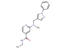 N-ethyl-2-{methyl[(1-phenyl-1H-pyrazol-4-yl)methyl]amino}isonicotinamide