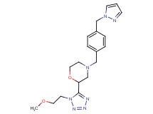 2-[1-(2-methoxyethyl)-1H-tetrazol-5-yl]-4-[4-(1H-pyrazol-1-ylmethyl)benzyl]morpholine