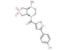 4-(5-{[(4aS*,7aR*)-4-methyl-6,6-dioxidohexahydrothieno[3,4-b]pyrazin-1(2H)-yl]carbonyl}-1H-pyrazol-3-yl)phenol