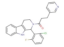 1-(2-chloro-6-fluorophenyl)-2-[3-(3-pyridinyl)propanoyl]-2,3,4,9-tetrahydro-1H-beta-carboline