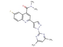 2-[1-(4,6-dimethylpyrimidin-2-yl)-1H-pyrazol-4-yl]-6-fluoro-N,N-dimethylquinoline-4-carboxamide