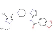 N-(1-{1-[(3-methyl-1-propyl-1H-pyrazol-4-yl)methyl]-4-piperidinyl}-1H-pyrazol-5-yl)-1,3-benzodioxole-5-carboxamide