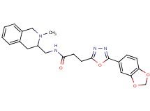 3-[5-(1,3-benzodioxol-5-yl)-1,3,4-oxadiazol-2-yl]-N-[(2-methyl-1,2,3,4-tetrahydro-3-isoquinolinyl)methyl]propanamide