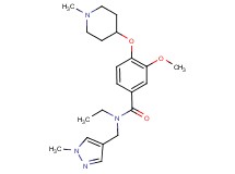 N-ethyl-3-methoxy-4-[(1-methyl-4-piperidinyl)oxy]-N-[(1-methyl-1H-pyrazol-4-yl)methyl]benzamide