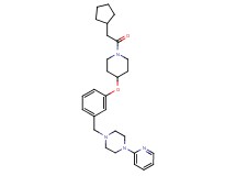 1-(3-{[1-(cyclopentylacetyl)-4-piperidinyl]oxy}benzyl)-4-(2-pyridinyl)piperazine