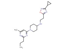 N-[2-(3-cyclopropyl-1,2,4-oxadiazol-5-yl)ethyl]-1-(6-methyl-2-propylpyrimidin-4-yl)piperidin-4-amine