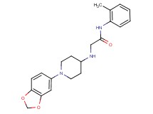 2-{[1-(1,3-benzodioxol-5-yl)piperidin-4-yl]amino}-N-(2-methylphenyl)acetamide