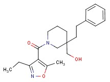 [1-[(3-ethyl-5-methyl-4-isoxazolyl)carbonyl]-3-(2-phenylethyl)-3-piperidinyl]methanol