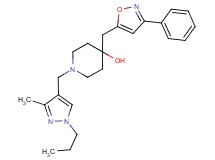 1-[(3-methyl-1-propyl-1H-pyrazol-4-yl)methyl]-4-[(3-phenyl-5-isoxazolyl)methyl]-4-piperidinol