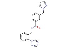3-(1H-pyrazol-1-ylmethyl)-N-[2-(1H-1,2,4-triazol-1-yl)benzyl]benzamide