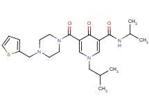 1-isobutyl-N-isopropyl-4-oxo-5-{[4-(2-thienylmethyl)-1-piperazinyl]carbonyl}-1,4-dihydro-3-pyridinecarboxamide