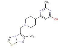 2-methyl-6-{1-[(6-methylimidazo[2,1-b][1,3]thiazol-5-yl)methyl]-4-piperidinyl}-4-pyrimidinol