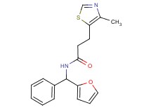 N-[2-furyl(phenyl)methyl]-3-(4-methyl-1,3-thiazol-5-yl)propanamide