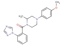 4-(4-methoxyphenyl)-2-methyl-1-[2-(1H-1,2,4-triazol-1-yl)benzoyl]piperazine