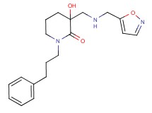 3-hydroxy-3-{[(isoxazol-5-ylmethyl)amino]methyl}-1-(3-phenylpropyl)piperidin-2-one