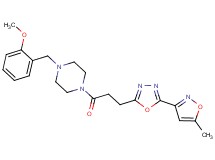 1-(2-methoxybenzyl)-4-{3-[5-(5-methyl-3-isoxazolyl)-1,3,4-oxadiazol-2-yl]propanoyl}piperazine