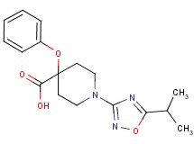 1-(5-isopropyl-1,2,4-oxadiazol-3-yl)-4-phenoxypiperidine-4-carboxylic acid