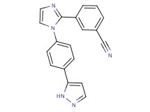 3-{1-[4-(1H-pyrazol-5-yl)phenyl]-1H-imidazol-2-yl}benzonitrile