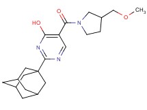 2-(1-adamantyl)-5-{[3-(methoxymethyl)pyrrolidin-1-yl]carbonyl}pyrimidin-4-ol