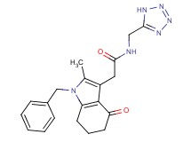 2-(1-benzyl-2-methyl-4-oxo-4,5,6,7-tetrahydro-1H-indol-3-yl)-N-(1H-tetrazol-5-ylmethyl)acetamide
