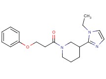 3-(1-ethyl-1H-imidazol-2-yl)-1-(3-phenoxypropanoyl)piperidine