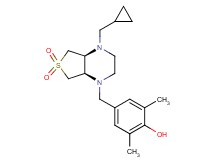 4-{[(4aS*,7aR*)-4-(cyclopropylmethyl)-6,6-dioxidohexahydrothieno[3,4-b]pyrazin-1(2H)-yl]methyl}-2,6-dimethylphenol
