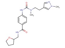 4-[({methyl[2-(1-methyl-1H-pyrazol-4-yl)ethyl]amino}carbonyl)amino]-N-(tetrahydrofuran-2-ylmethyl)benzamide