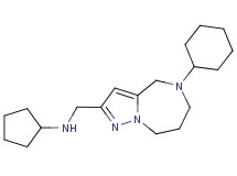 N-[(5-cyclohexyl-5,6,7,8-tetrahydro-4H-pyrazolo[1,5-a][1,4]diazepin-2-yl)methyl]cyclopentanamine
