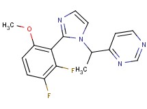 4-{1-[2-(2,3-difluoro-6-methoxyphenyl)-1H-imidazol-1-yl]ethyl}pyrimidine
