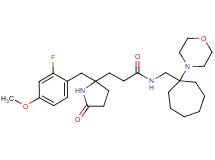 3-[2-(2-fluoro-4-methoxybenzyl)-5-oxo-2-pyrrolidinyl]-N-{[1-(4-morpholinyl)cycloheptyl]methyl}propanamide