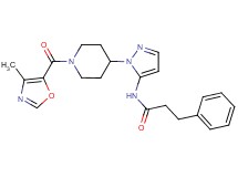 N-(1-{1-[(4-methyl-1,3-oxazol-5-yl)carbonyl]-4-piperidinyl}-1H-pyrazol-5-yl)-3-phenylpropanamide