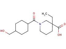 3-ethyl-1-{[4-(hydroxymethyl)cyclohexyl]carbonyl}-3-piperidinecarboxylic acid