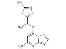 N-[1-(5-amino-1,3,4-thiadiazol-2-yl)ethyl]-5-methylpyrazolo[1,5-a]pyrimidin-7-amine