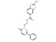 2-methyl-N-[2-(6-oxo-3-phenylpyridazin-1(6H)-yl)ethyl]-1,3-benzothiazole-6-carboxamide