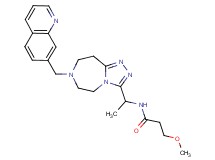 3-methoxy-N-{1-[7-(7-quinolinylmethyl)-6,7,8,9-tetrahydro-5H-[1,2,4]triazolo[4,3-d][1,4]diazepin-3-yl]ethyl}propanamide