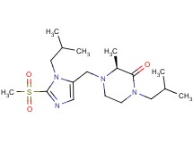 (3S*)-1-isobutyl-4-{[1-isobutyl-2-(methylsulfonyl)-1H-imidazol-5-yl]methyl}-3-methyl-2-piperazinone