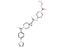 ethyl 4-[({6-[4-(1H-pyrazol-1-yl)benzoyl]-6-azaspiro[2.5]oct-1-yl}carbonyl)amino]-1-piperidinecarboxylate