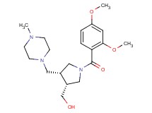 {(3R*,4R*)-1-(2,4-dimethoxybenzoyl)-4-[(4-methylpiperazin-1-yl)methyl]pyrrolidin-3-yl}methanol