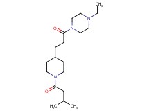 1-ethyl-4-{3-[1-(3-methyl-2-butenoyl)-4-piperidinyl]propanoyl}piperazine