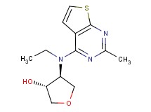 (3R*,4S*)-4-[ethyl(2-methylthieno[2,3-d]pyrimidin-4-yl)amino]tetrahydrofuran-3-ol