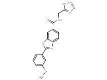 2-(3-methoxyphenyl)-N-(1H-tetrazol-5-ylmethyl)-1,3-benzoxazole-6-carboxamide