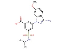 3-(3-amino-6-methoxy-1H-indazol-1-yl)-5-[(isopropylamino)sulfonyl]benzoic acid