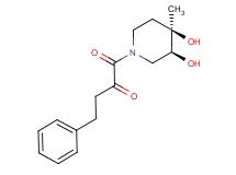 1-[(3S*,4R*)-3,4-dihydroxy-4-methylpiperidin-1-yl]-1-oxo-4-phenylbutan-2-one