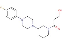 3-{3-[4-(4-fluorophenyl)-1-piperazinyl]-1-piperidinyl}-3-oxo-1-propanol