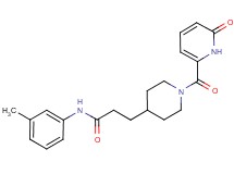 N-(3-methylphenyl)-3-{1-[(6-oxo-1,6-dihydropyridin-2-yl)carbonyl]piperidin-4-yl}propanamide