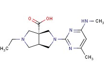 (3aR*,6aR*)-2-ethyl-5-[4-methyl-6-(methylamino)-2-pyrimidinyl]hexahydropyrrolo[3,4-c]pyrrole-3a(1H)-carboxylic acid